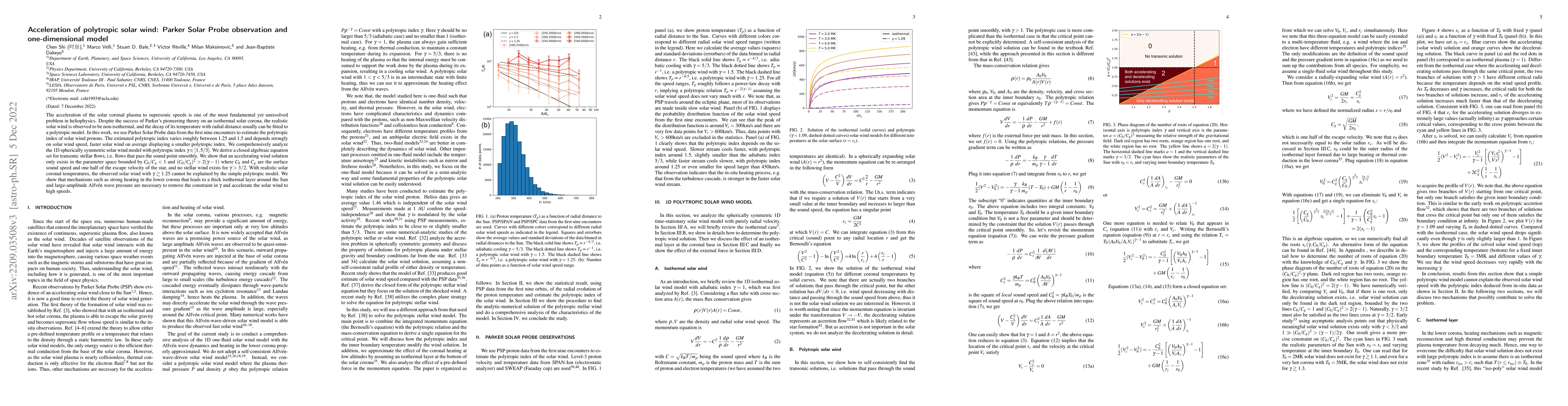 Thumbnail for Acceleration of polytropic solar wind: Parker Solar Probe observation
  and one-dimensional model