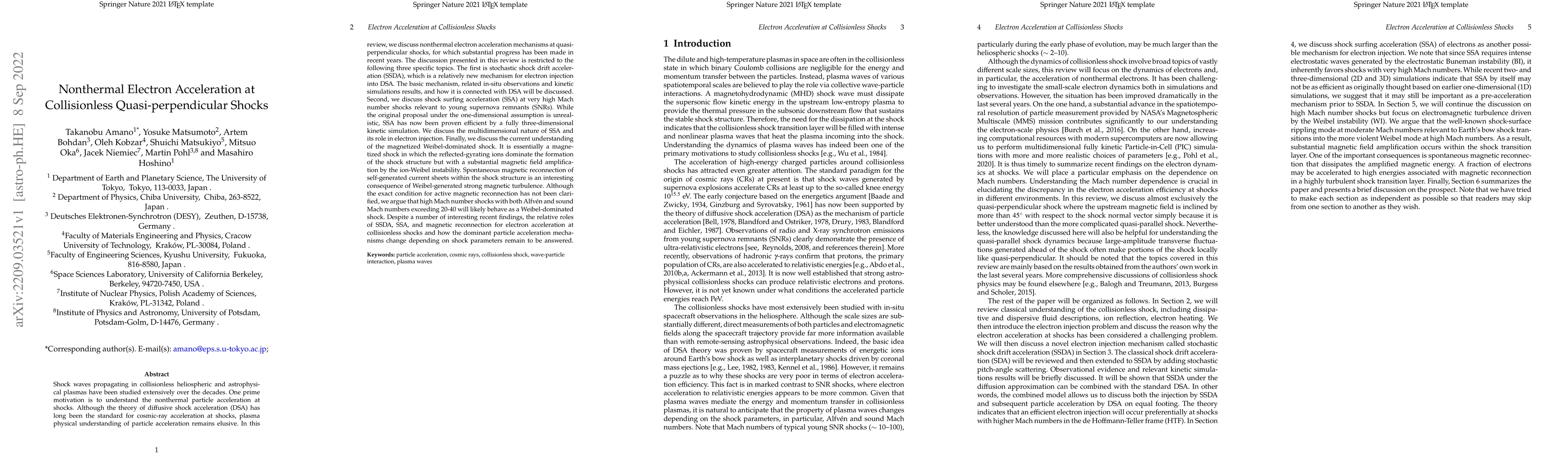 Thumbnail for Nonthermal Electron Acceleration at Collisionless Quasi-perpendicular
  Shocks