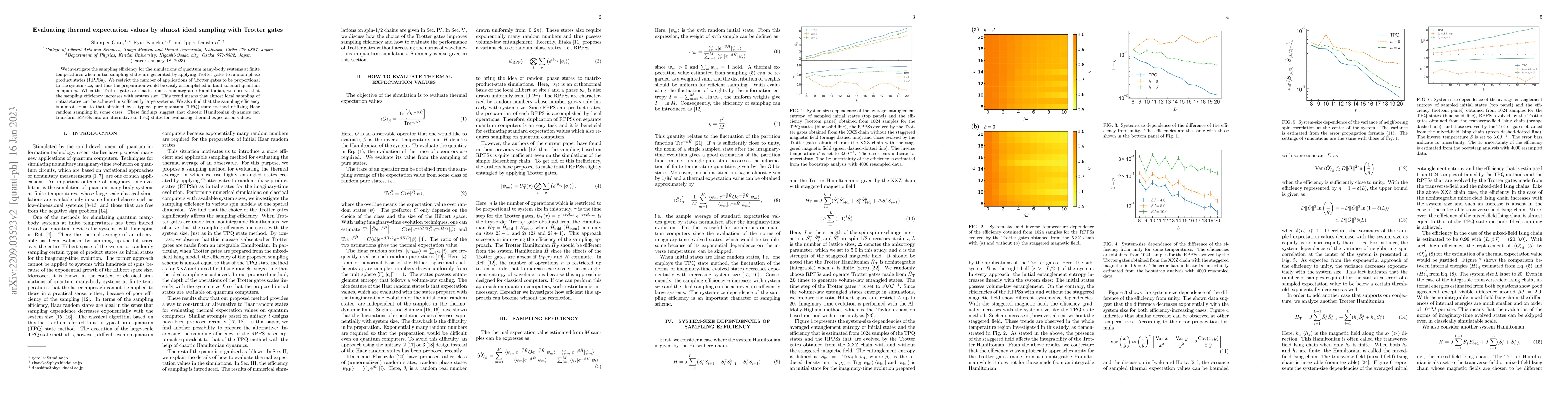 Thumbnail for Evaluating thermal expectation values by almost ideal sampling with
  Trotter gates