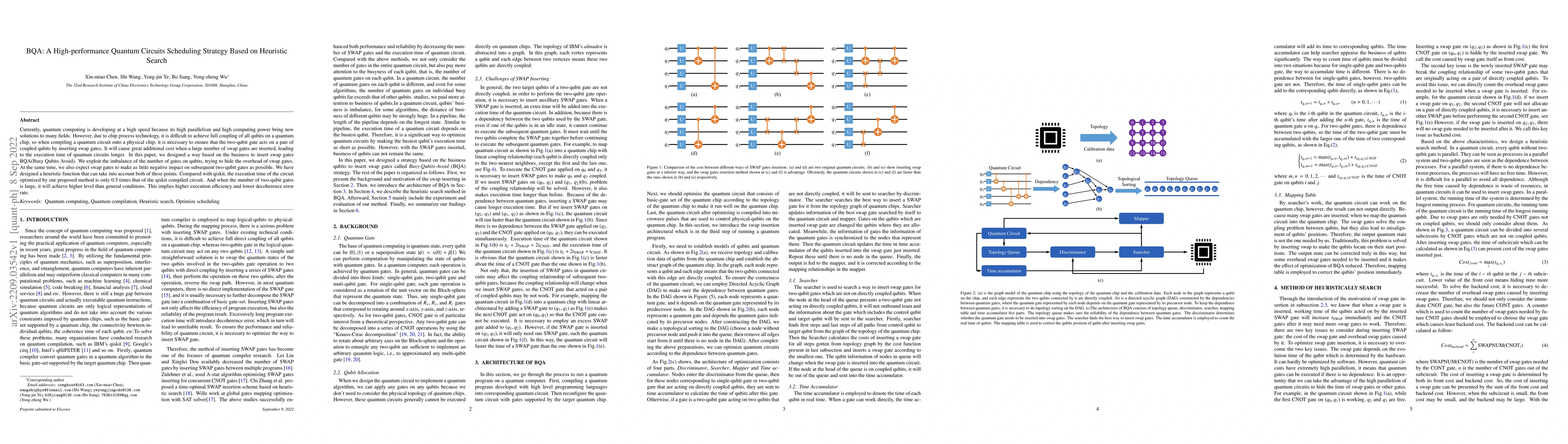 Thumbnail for BQA: A High-performance Quantum Circuits Scheduling Strategy Based on
  Heuristic Search