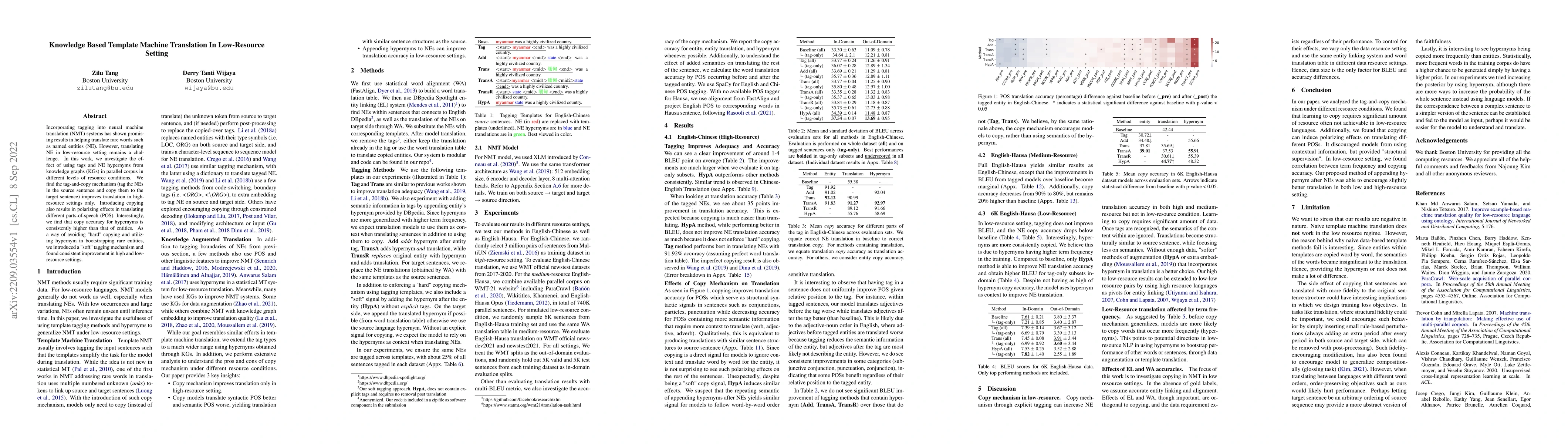 Thumbnail for Knowledge Based Template Machine Translation In Low-Resource Setting