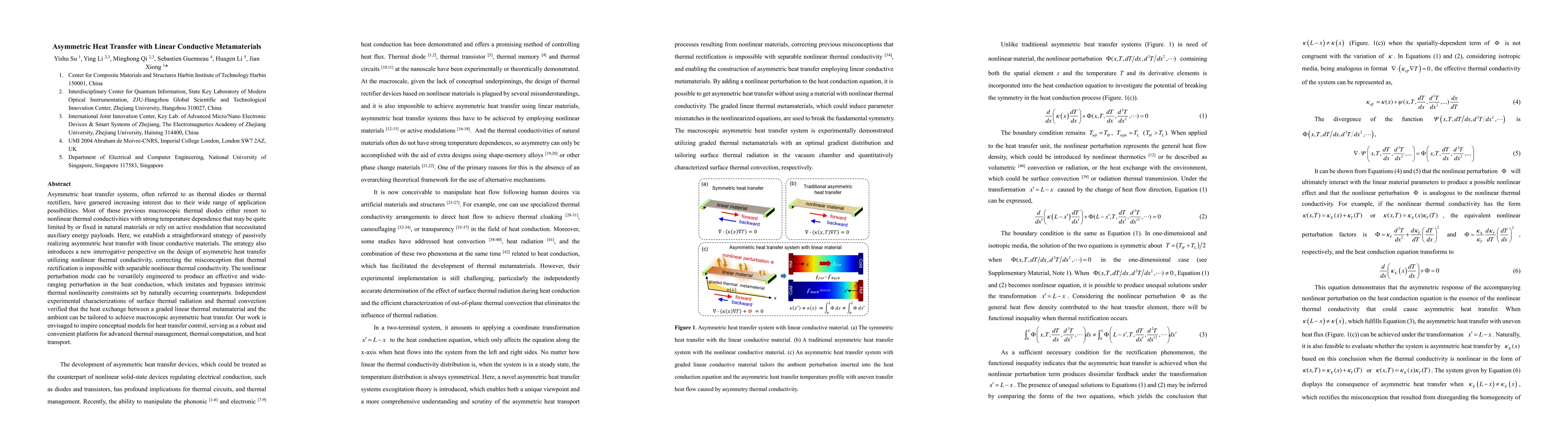 Thumbnail for Asymmetric Heat Transfer with Linear Conductive Metamaterials