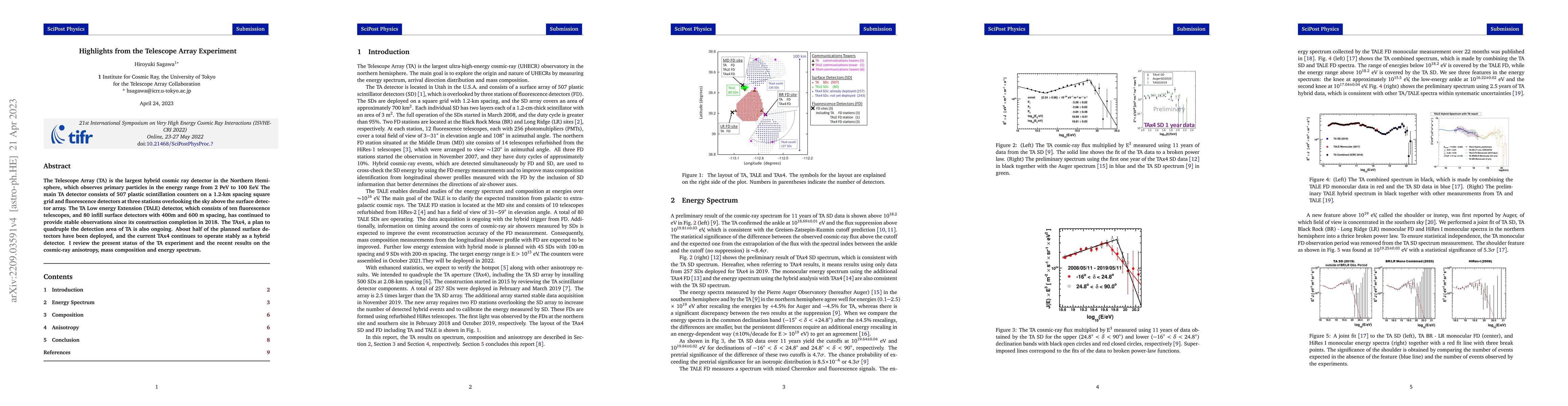Thumbnail for Highlights from the Telescope Array Experiments