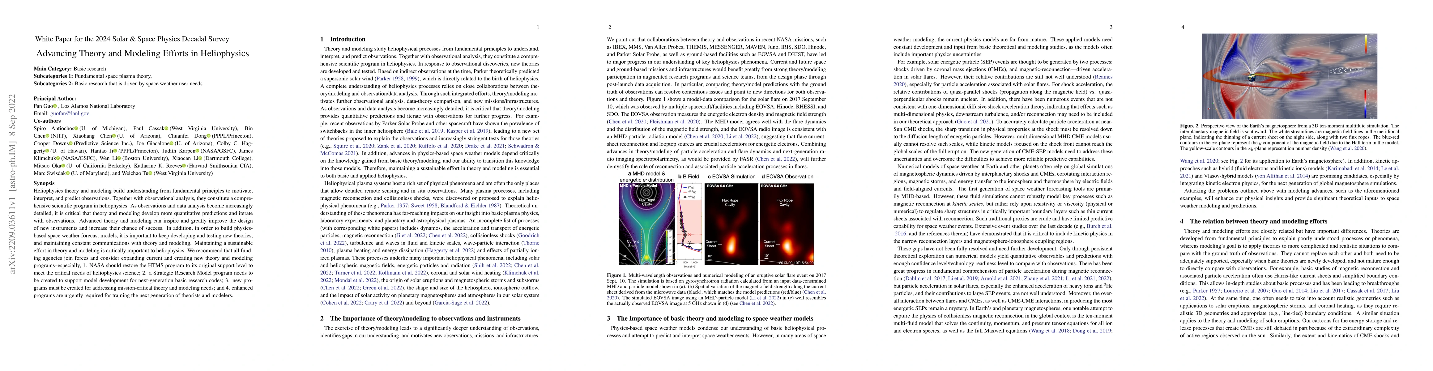 Thumbnail for Advancing Theory and Modeling Efforts in Heliophysics