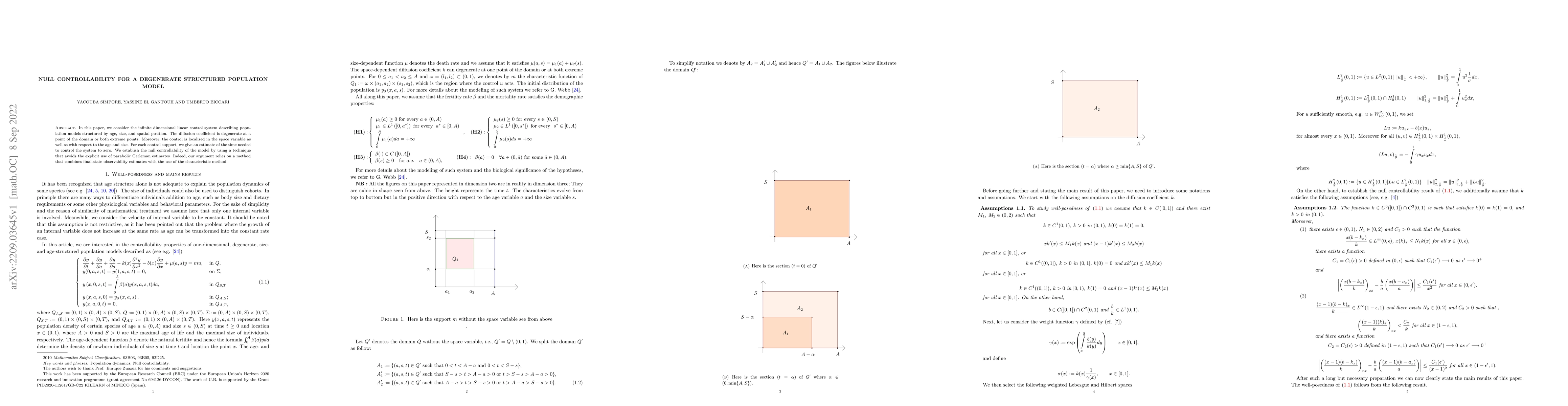 Thumbnail for Null Controllability for a Degenerate Structured Population Model