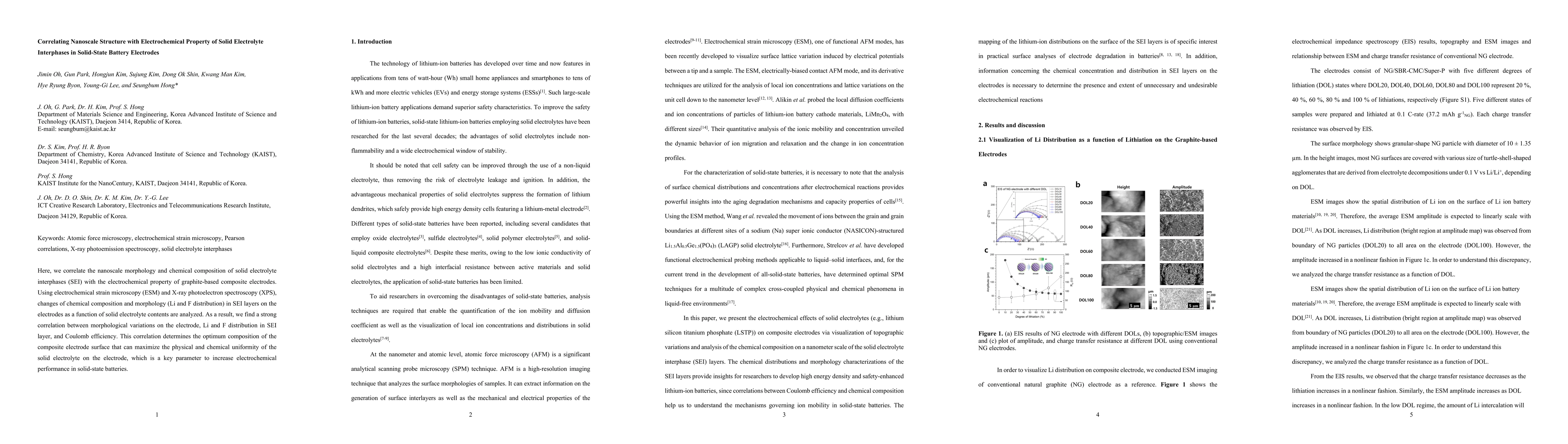 Thumbnail for Correlating Nanoscale Structure with Electrochemical Property of Solid
  Electrolyte Interphases in Solid-State Battery Electrodes