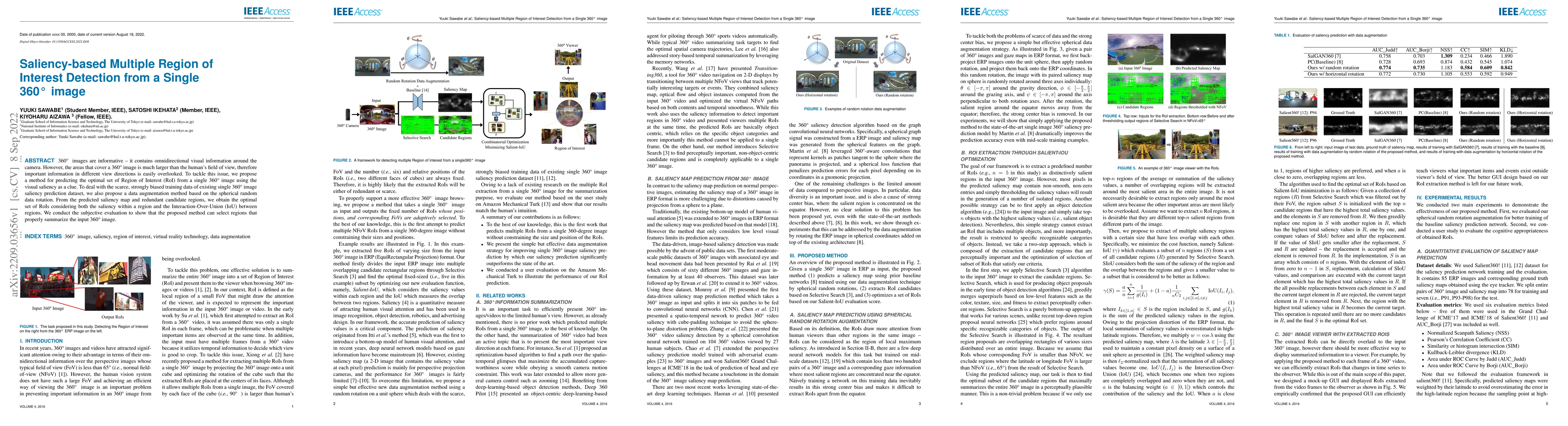Thumbnail for Saliency-based Multiple Region of Interest Detection from a Single
  360{\deg} image