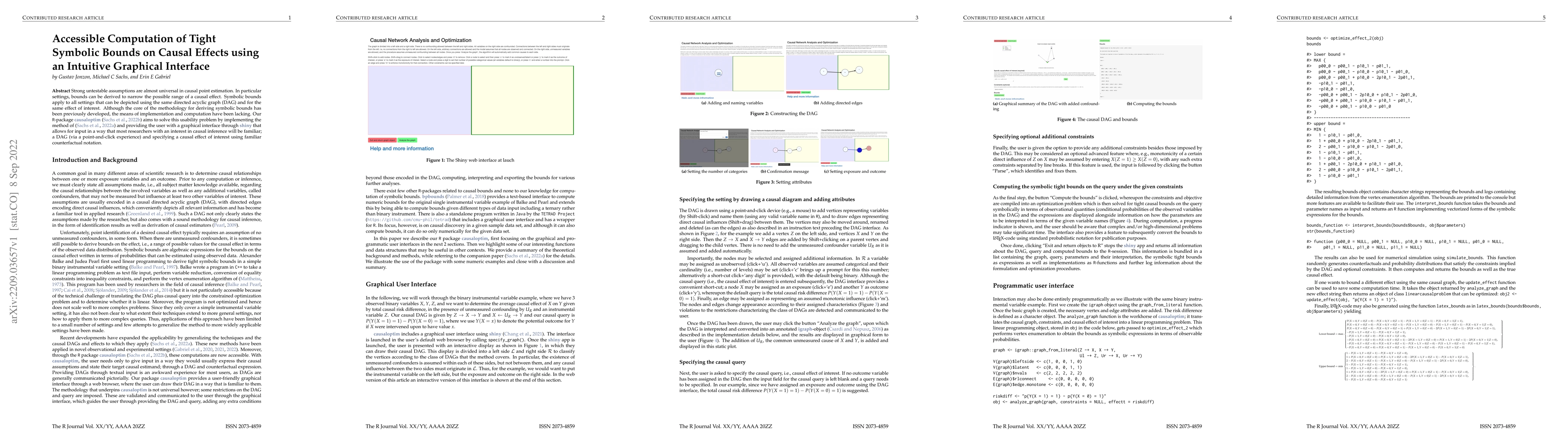 Thumbnail for Accessible Computation of Tight Symbolic Bounds on Causal Effects using
  an Intuitive Graphical Interface