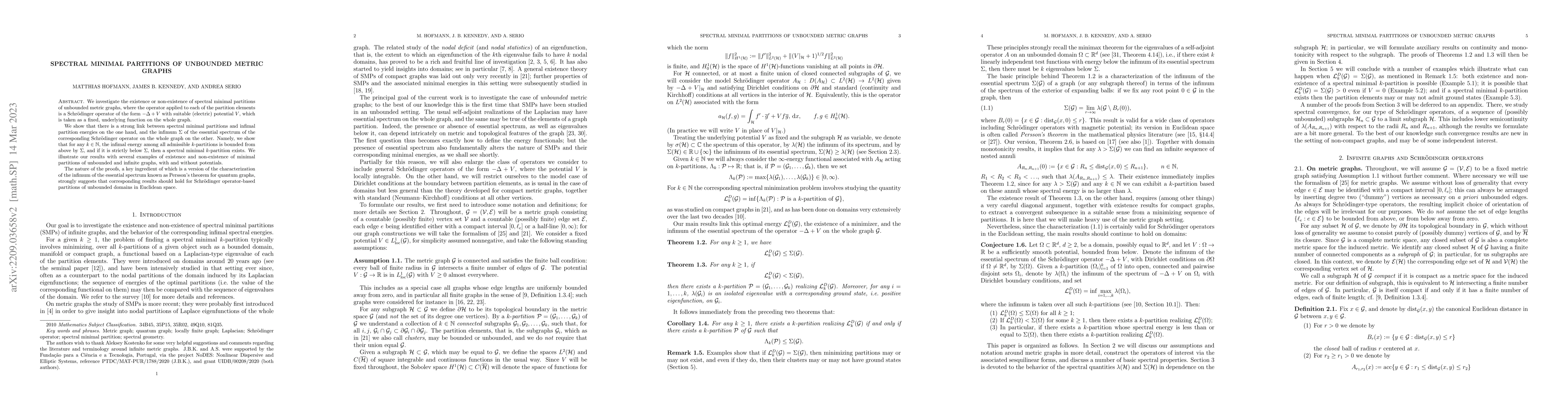 Thumbnail for Spectral minimal partitions of unbounded metric graphs
