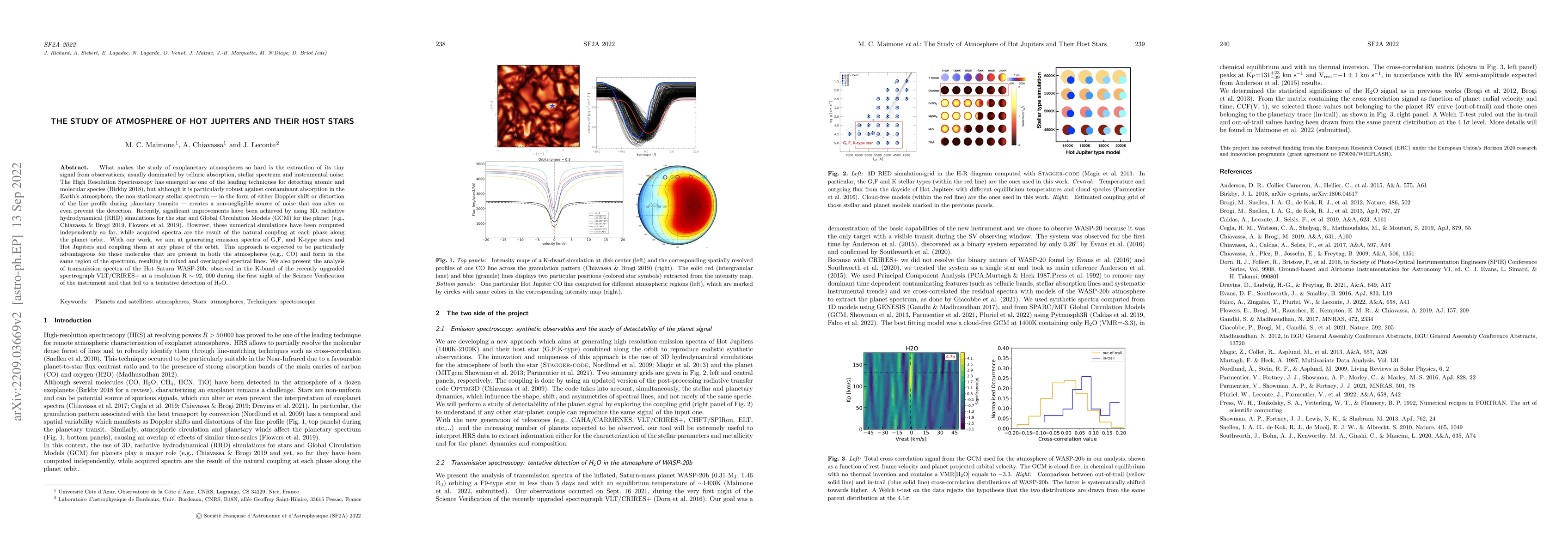 Thumbnail for The Study of Atmosphere of Hot Jupiters and Their Host Stars