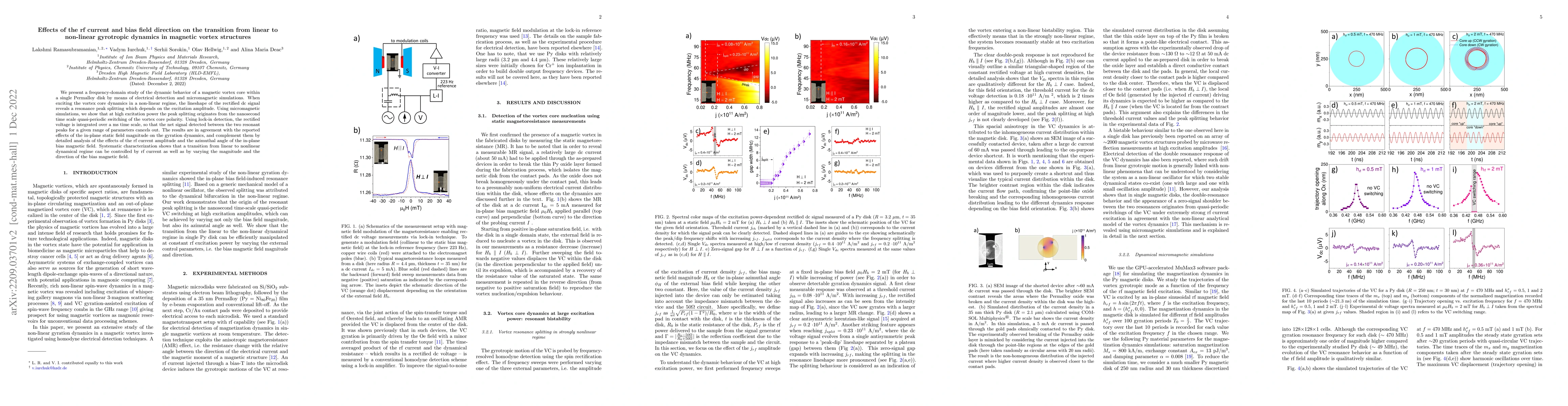 Thumbnail for Effects of the rf current and bias field direction on the transition
  from linear to non-linear gyrotropic dynamics in magnetic vortex structures