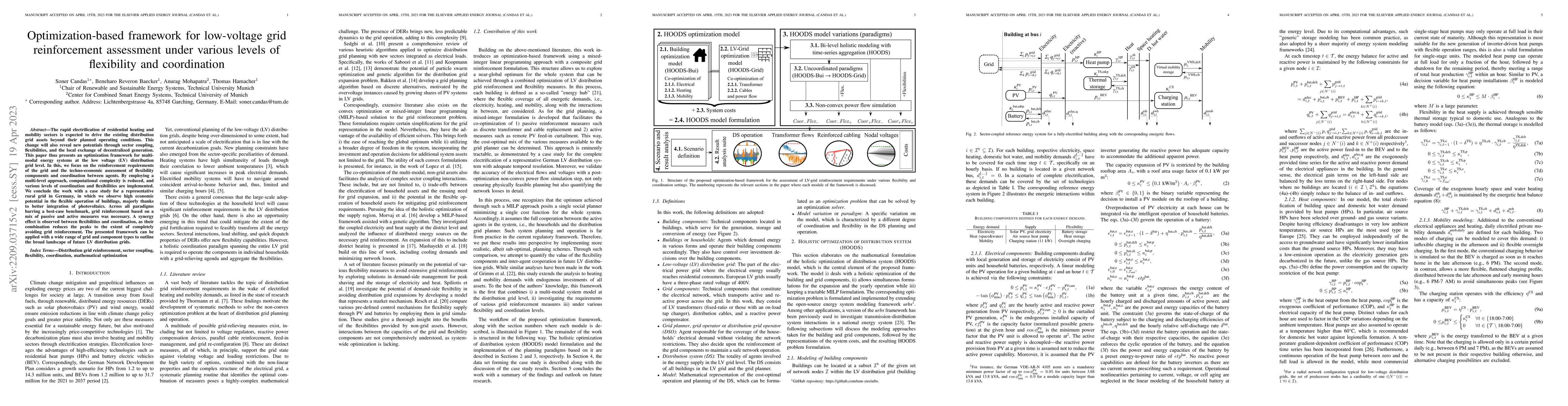 Thumbnail for Optimization-based framework for low-voltage grid reinforcement
  assessment under various levels of flexibility and coordination