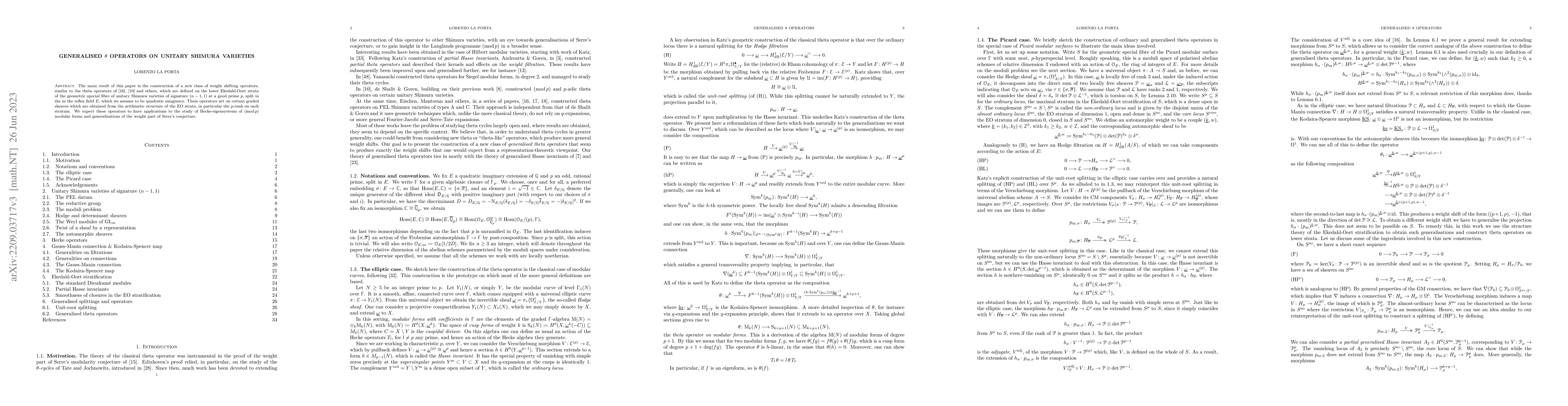 Thumbnail for Generalised theta operators on unitary Shimura varieties