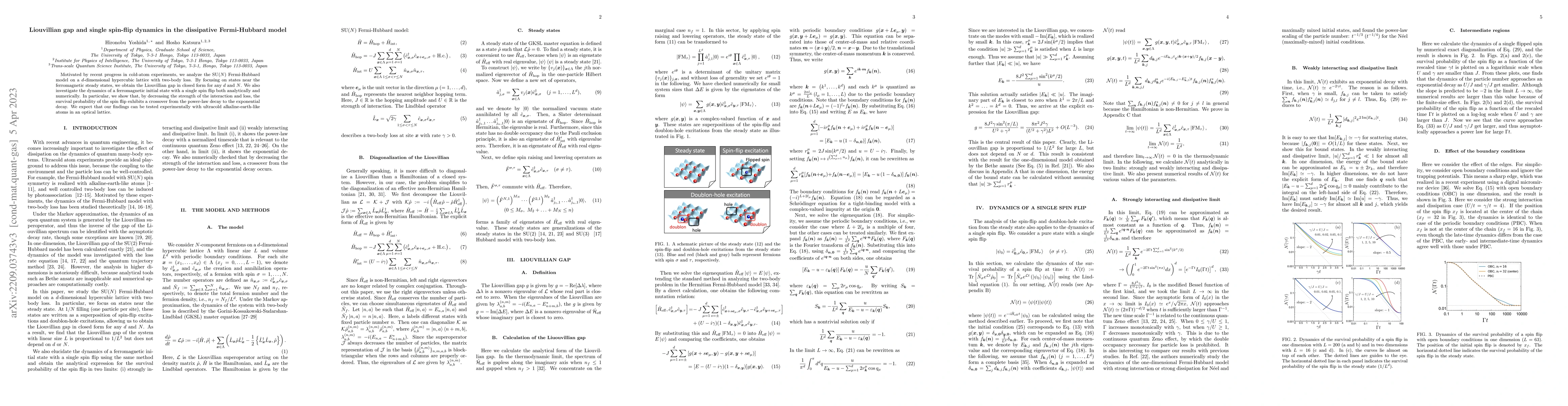 Thumbnail for Liouvillian gap and single spin-flip dynamics in the dissipative
  Fermi-Hubbard model