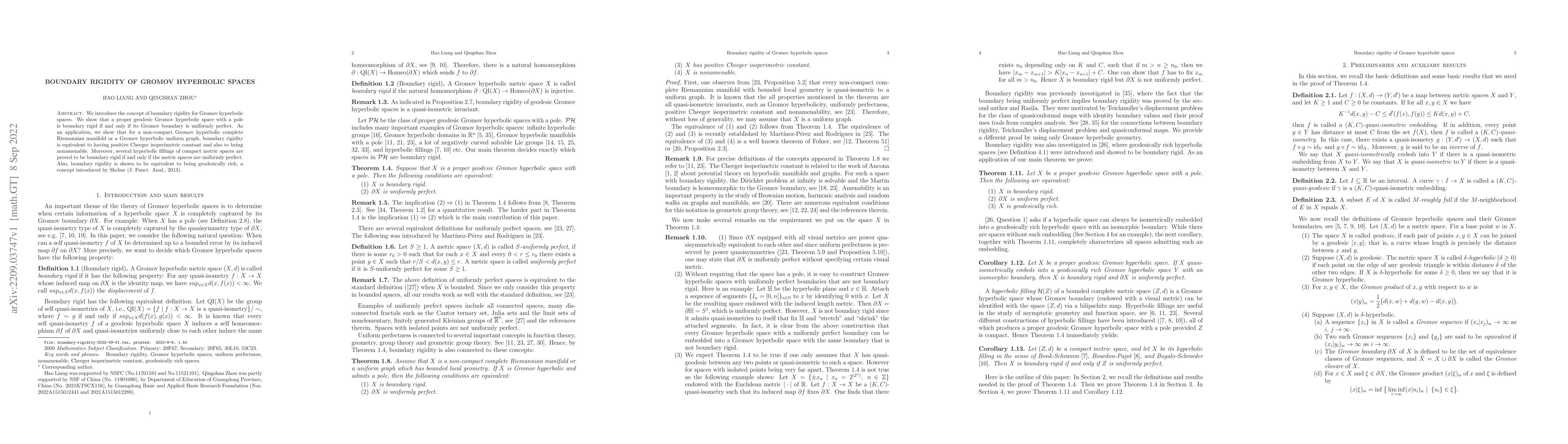 Thumbnail for Boundary rigidity of Gromov hyperbolic spaces