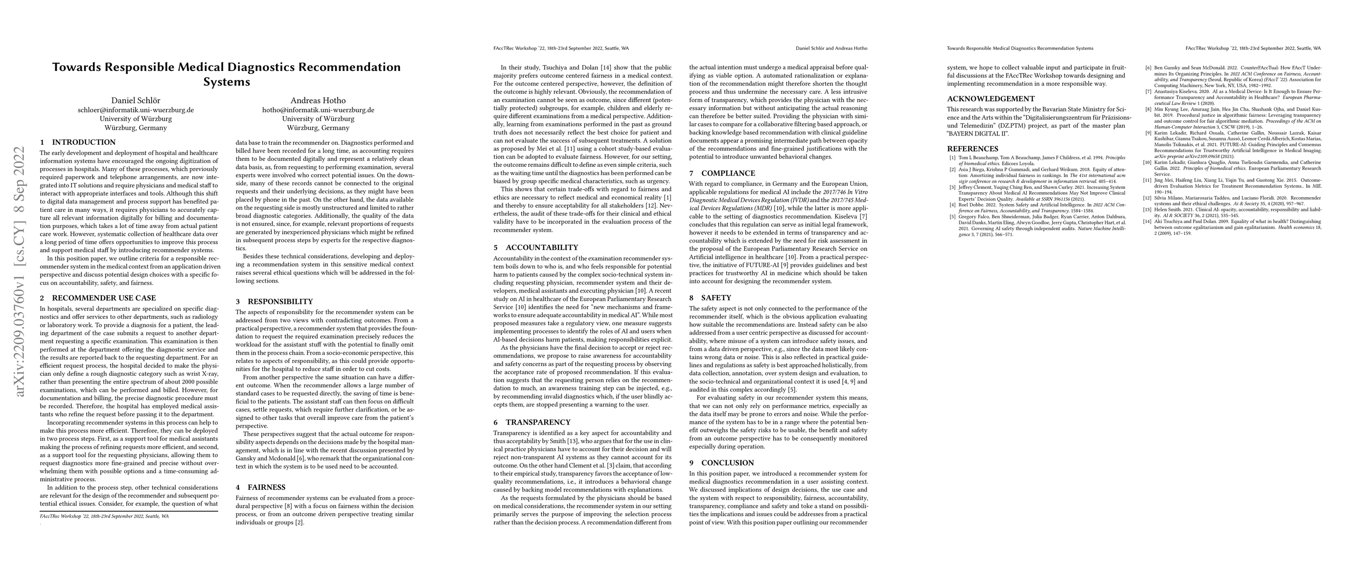 Thumbnail for Towards Responsible Medical Diagnostics Recommendation Systems