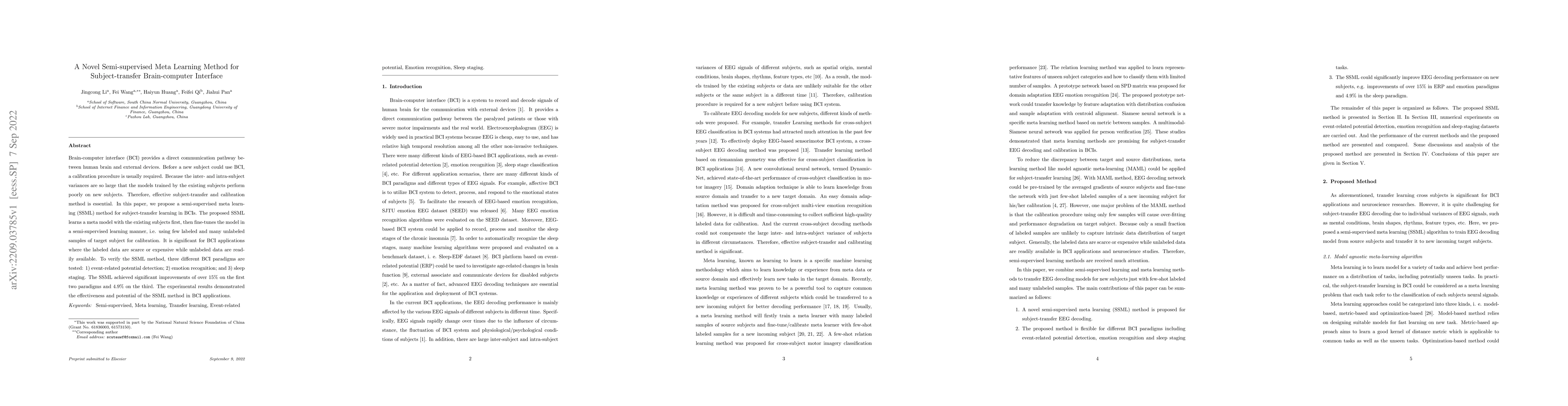 Thumbnail for A Novel Semi-supervised Meta Learning Method for Subject-transfer
  Brain-computer Interface