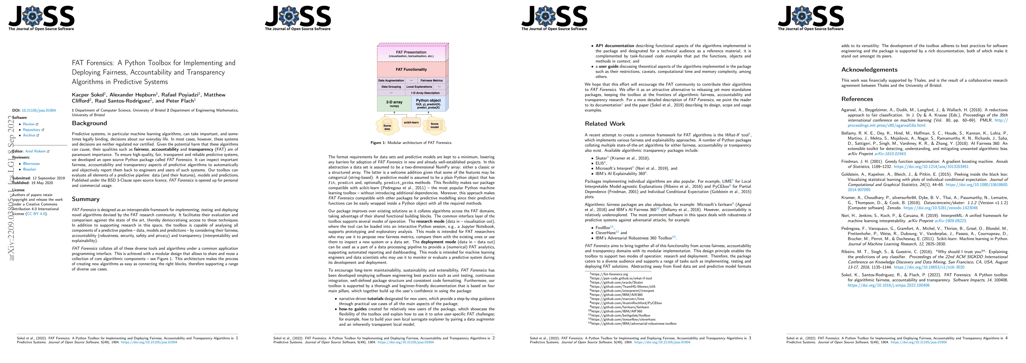 Thumbnail for FAT Forensics: A Python Toolbox for Implementing and Deploying Fairness,
  Accountability and Transparency Algorithms in Predictive Systems