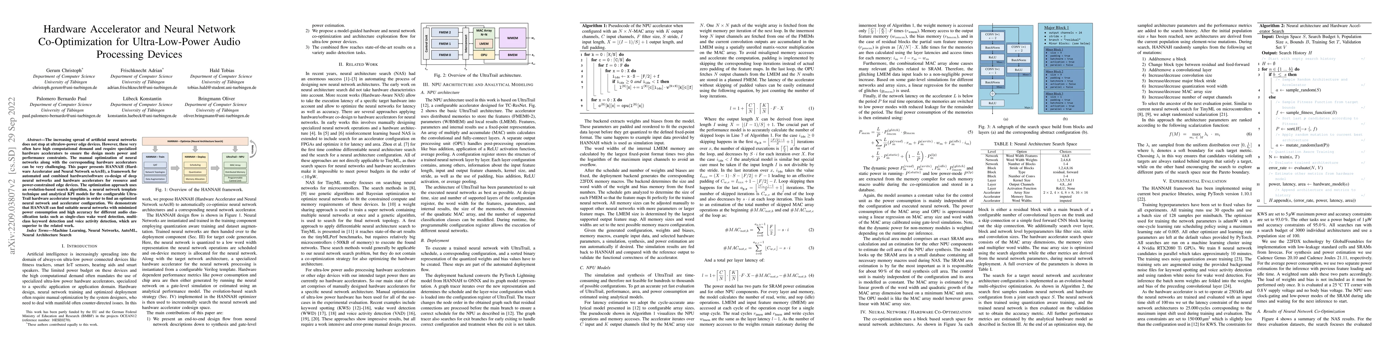 Thumbnail for Hardware Accelerator and Neural Network Co-Optimization for
  Ultra-Low-Power Audio Processing Devices