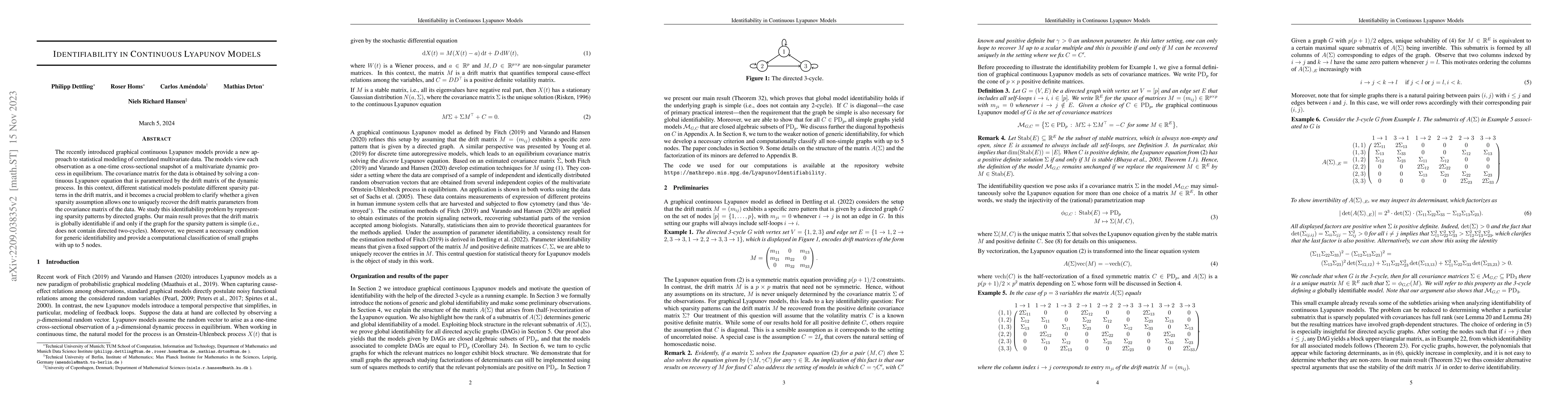 Thumbnail for Identifiability in Continuous Lyapunov Models