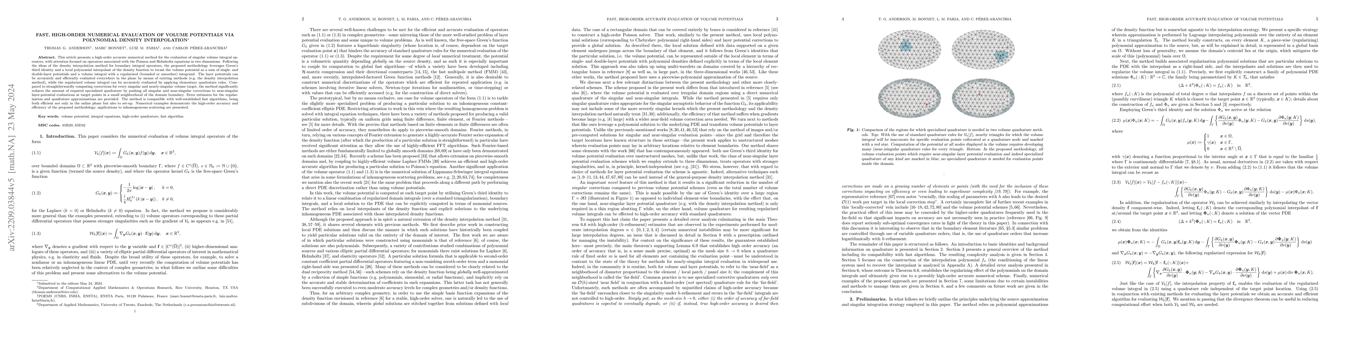 Thumbnail for Fast, high-order numerical evaluation of volume potentials via
  polynomial density interpolation