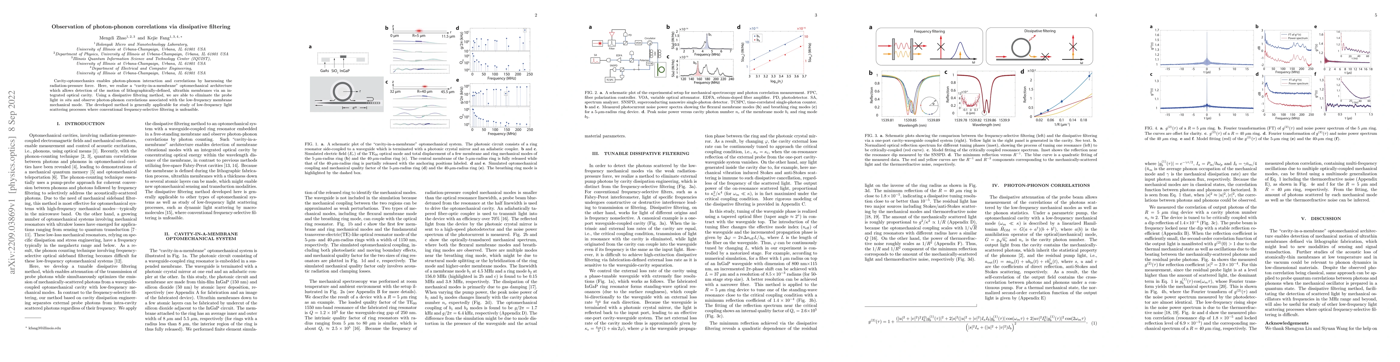 Thumbnail for Observation of photon-phonon correlations via dissipative filtering
