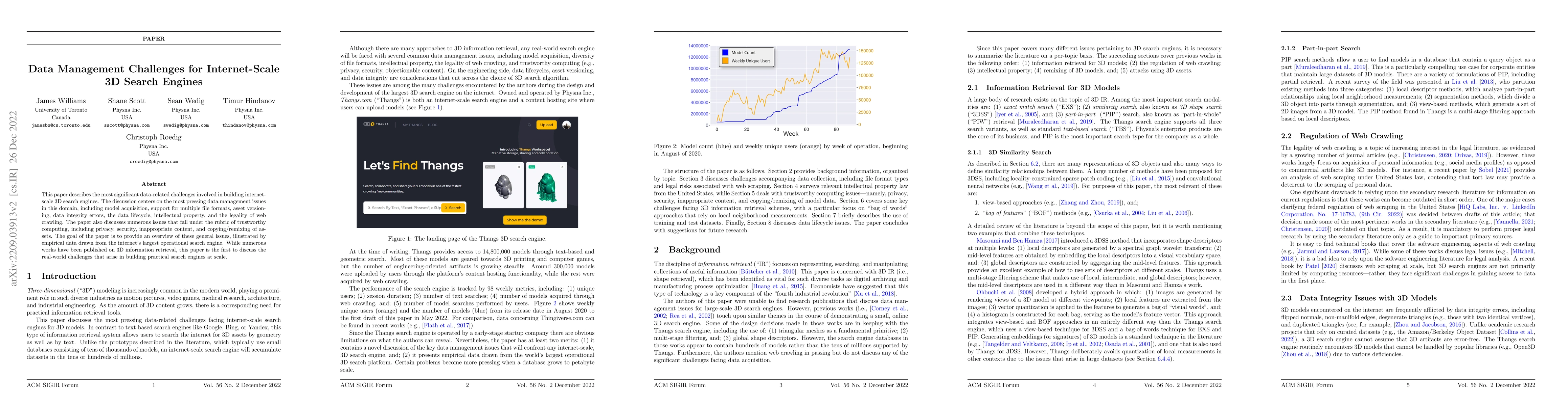 Thumbnail for Data Management Challenges for Internet-scale 3D Search Engines