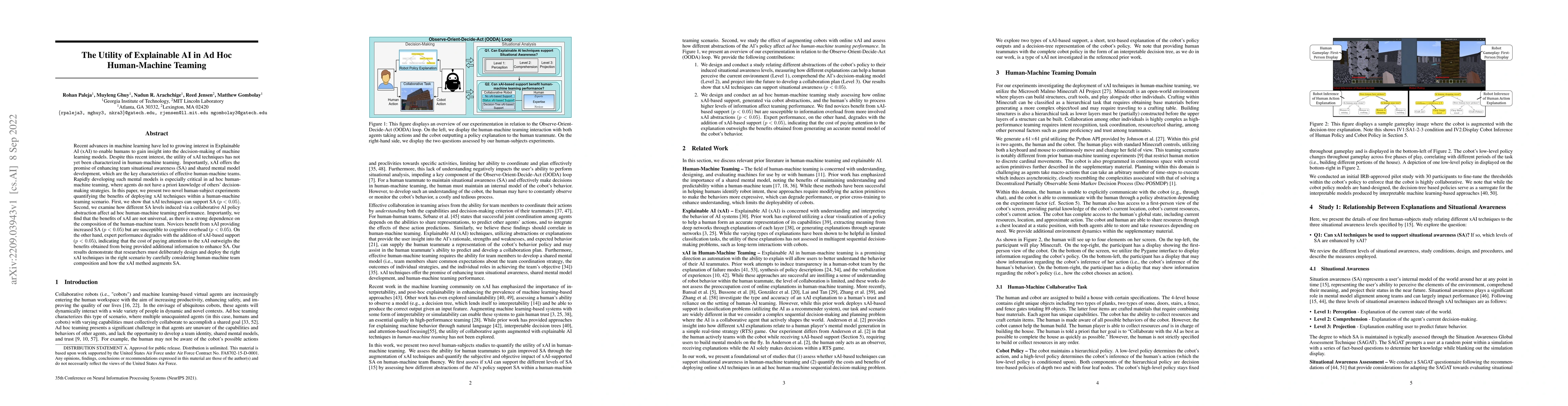 Thumbnail for The Utility of Explainable AI in Ad Hoc Human-Machine Teaming
