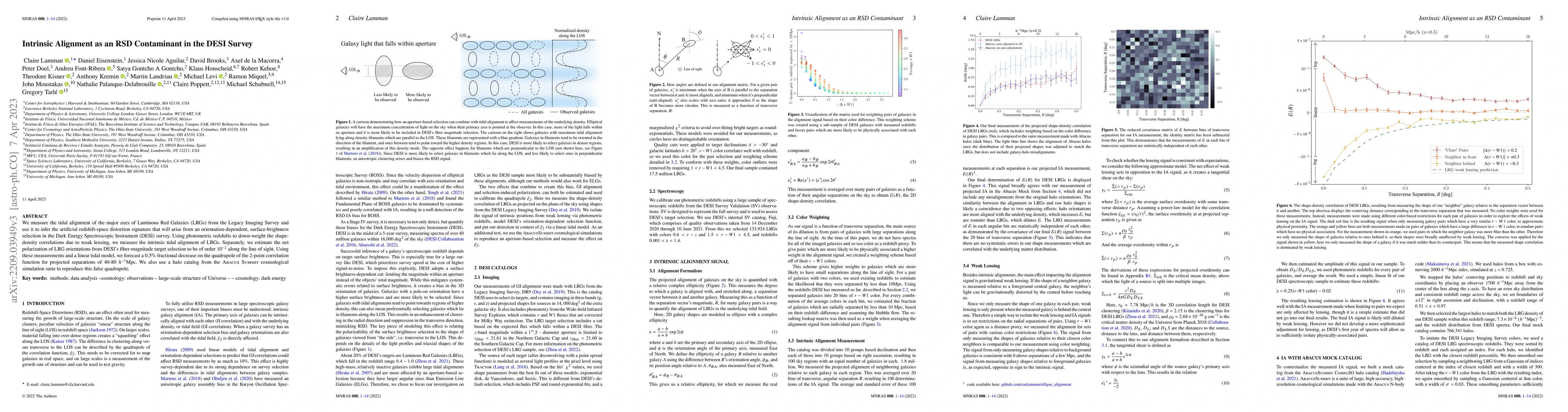 Thumbnail for Intrinsic Alignment as an RSD Contaminant in the DESI Survey