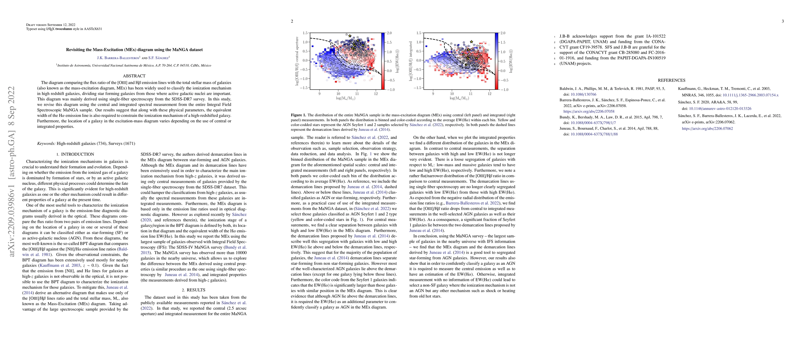 Thumbnail for Revisiting the Mass-Excitation (MEx) diagram using the MaNGA dataset