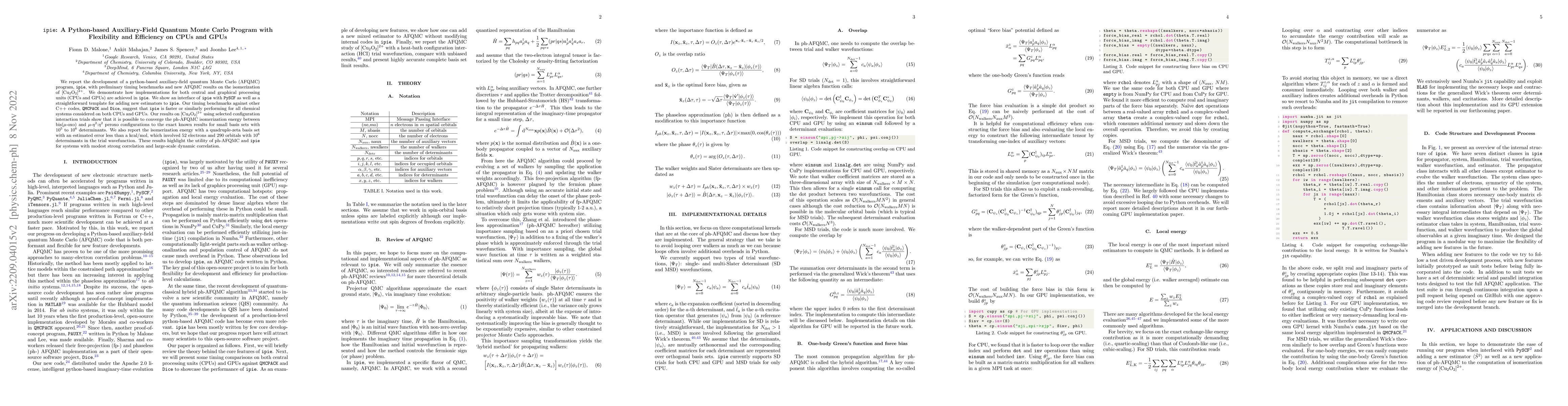 Thumbnail for ipie: A Python-based Auxiliary-Field Quantum Monte Carlo Program with
  Flexibility and Efficiency on CPUs and GPUs
