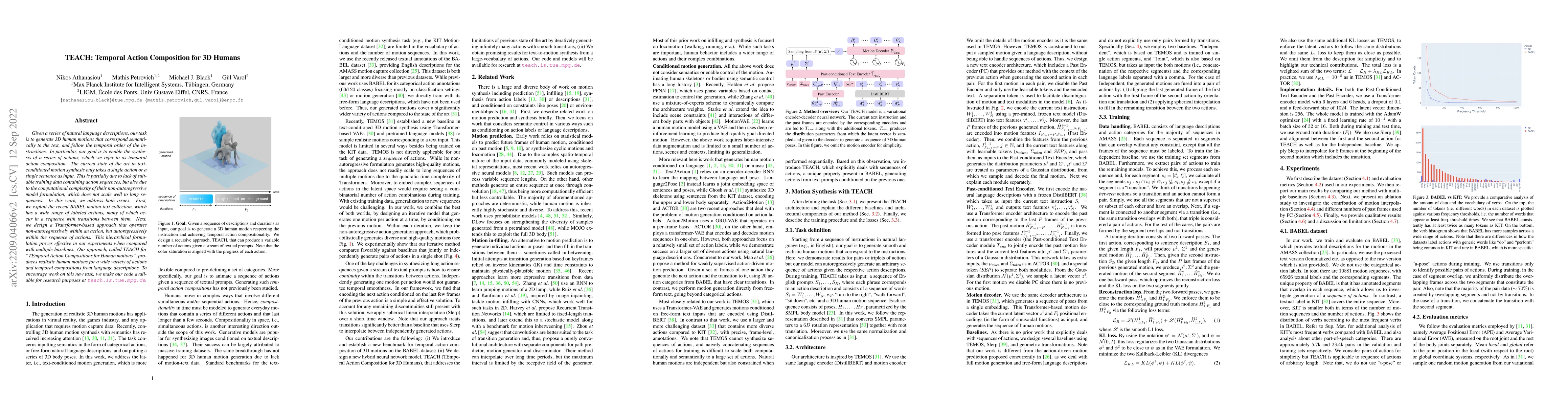 Thumbnail for TEACH: Temporal Action Composition for 3D Humans