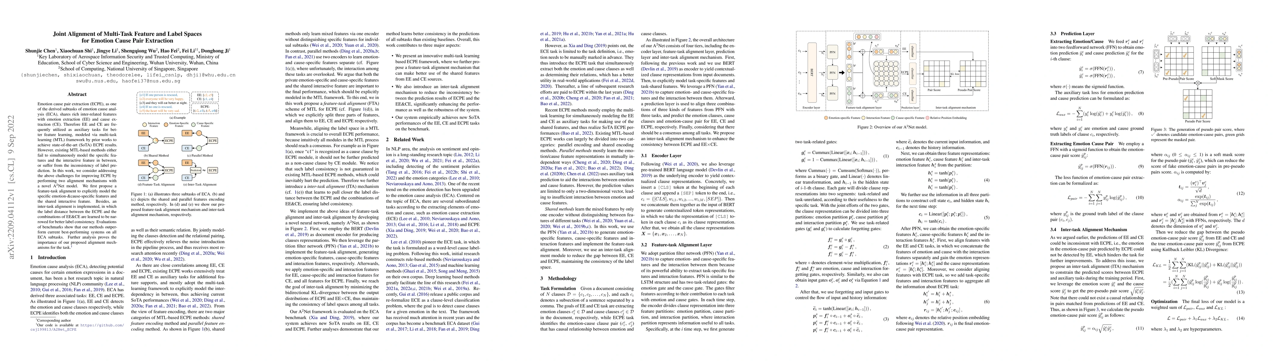 Thumbnail for Joint Alignment of Multi-Task Feature and Label Spaces for Emotion Cause
  Pair Extraction
