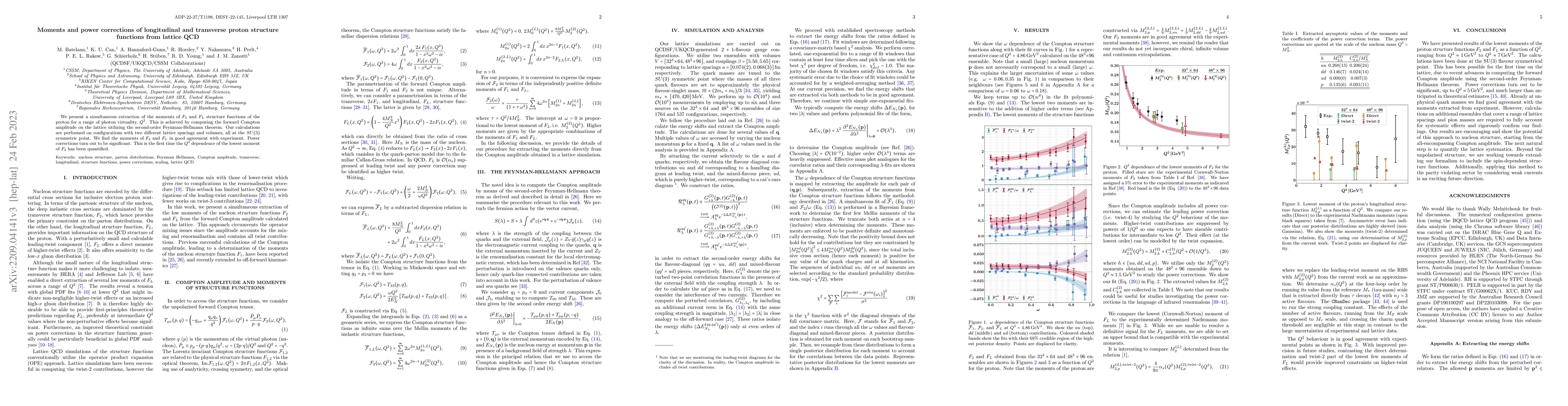 Thumbnail for Moments and power corrections of longitudinal and transverse proton
  structure functions from lattice QCD