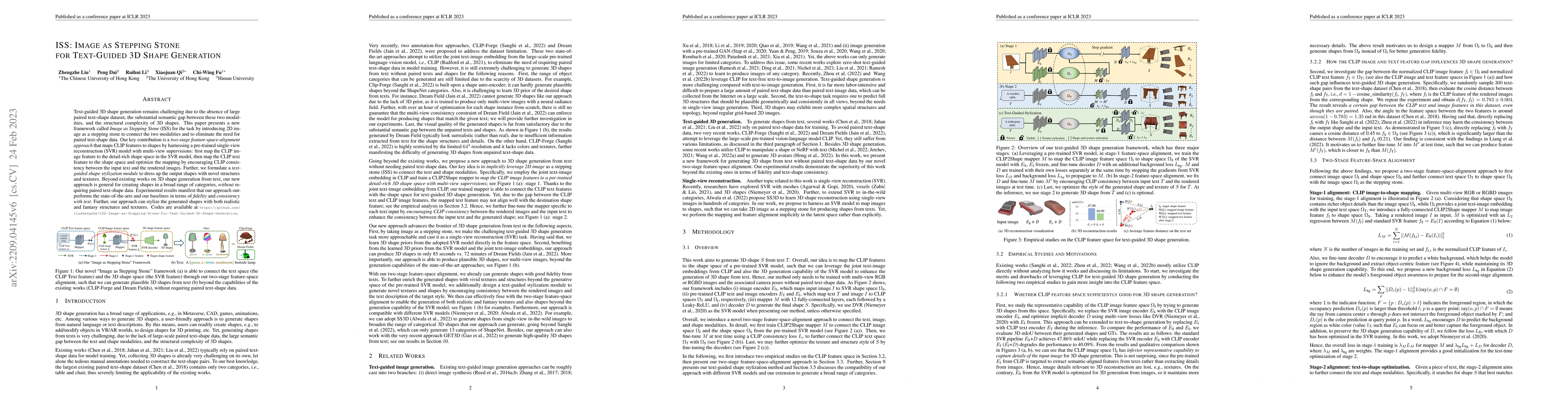 Thumbnail for ISS: Image as Stepping Stone for Text-Guided 3D Shape Generation