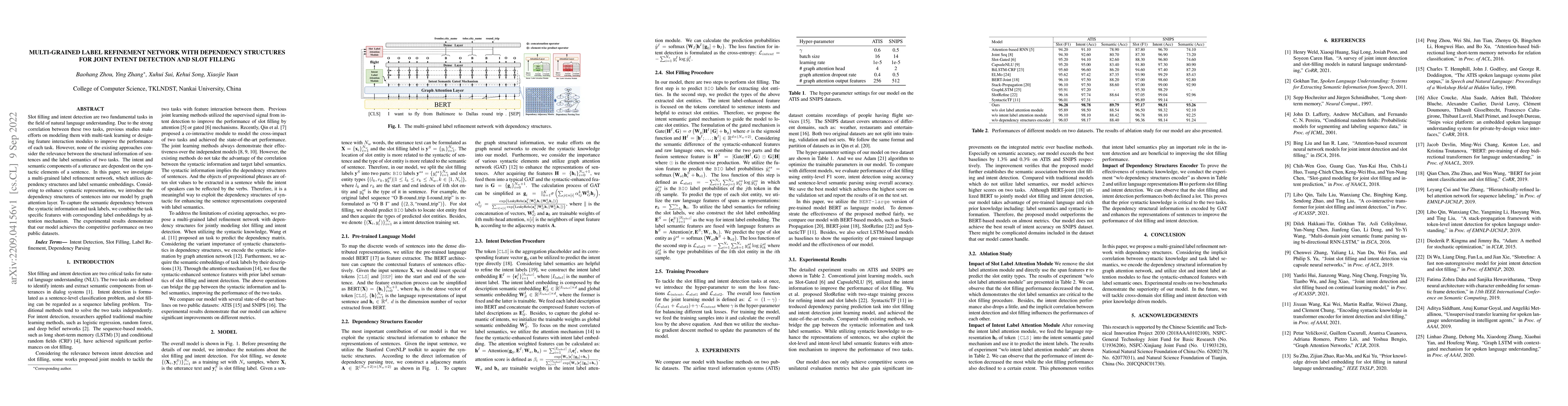 Thumbnail for Multi-grained Label Refinement Network with Dependency Structures for
  Joint Intent Detection and Slot Filling