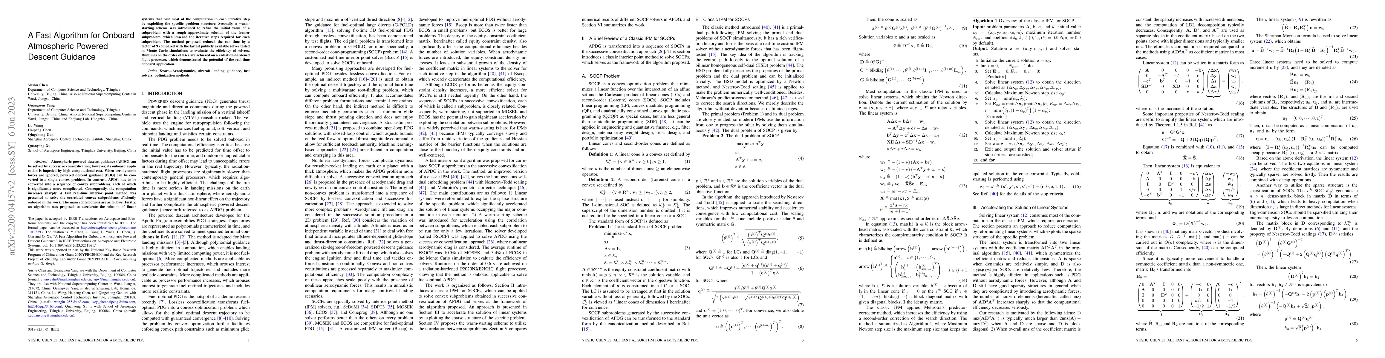 Thumbnail for A Fast Algorithm for Onboard Atmospheric Powered Descent Guidance