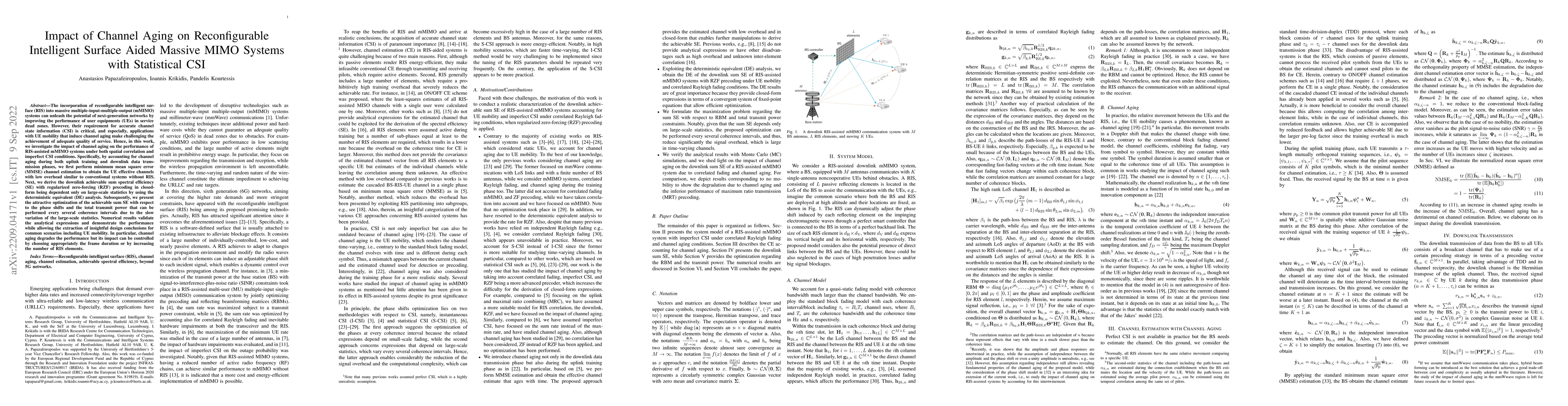 Thumbnail for Impact of Channel Aging on Reconfigurable Intelligent Surface Aided
  Massive MIMO Systems with Statistical CSI