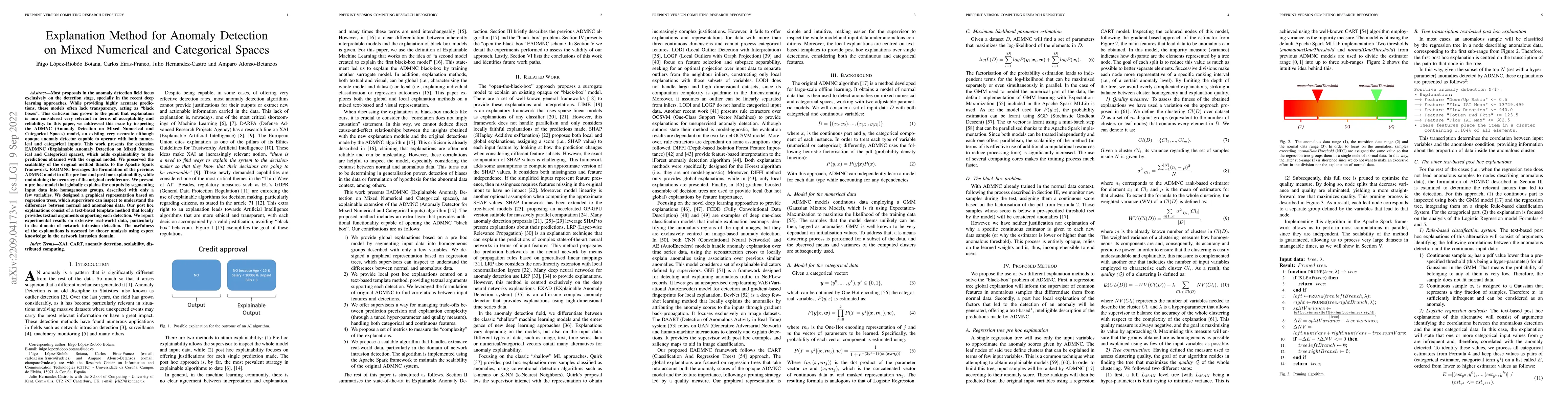 Thumbnail for Explanation Method for Anomaly Detection on Mixed Numerical and
  Categorical Spaces
