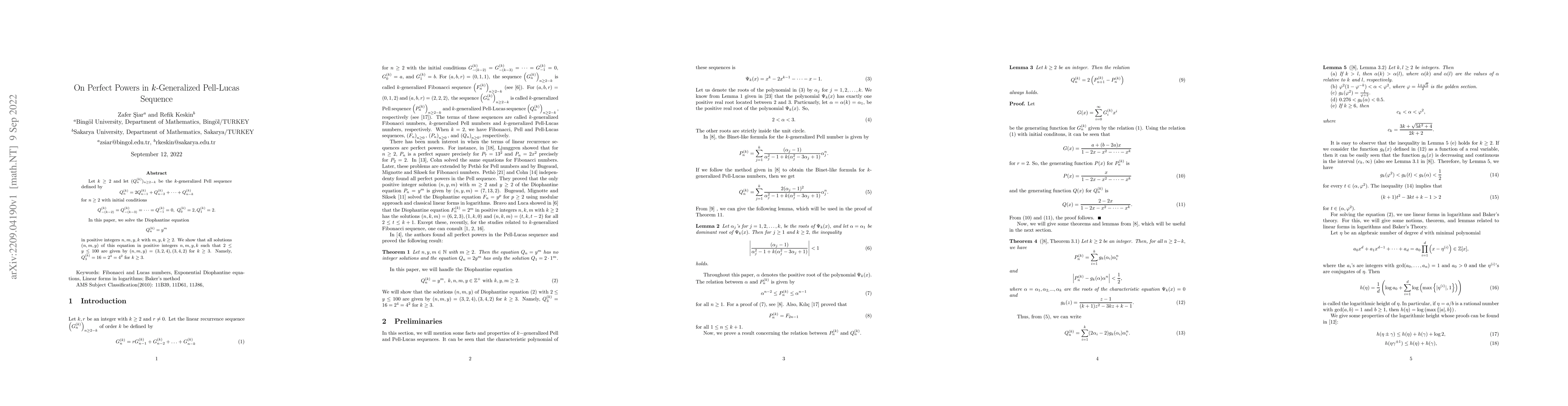 Thumbnail for On Perfect Powers in k-Generalized Pell-Lucas Sequence