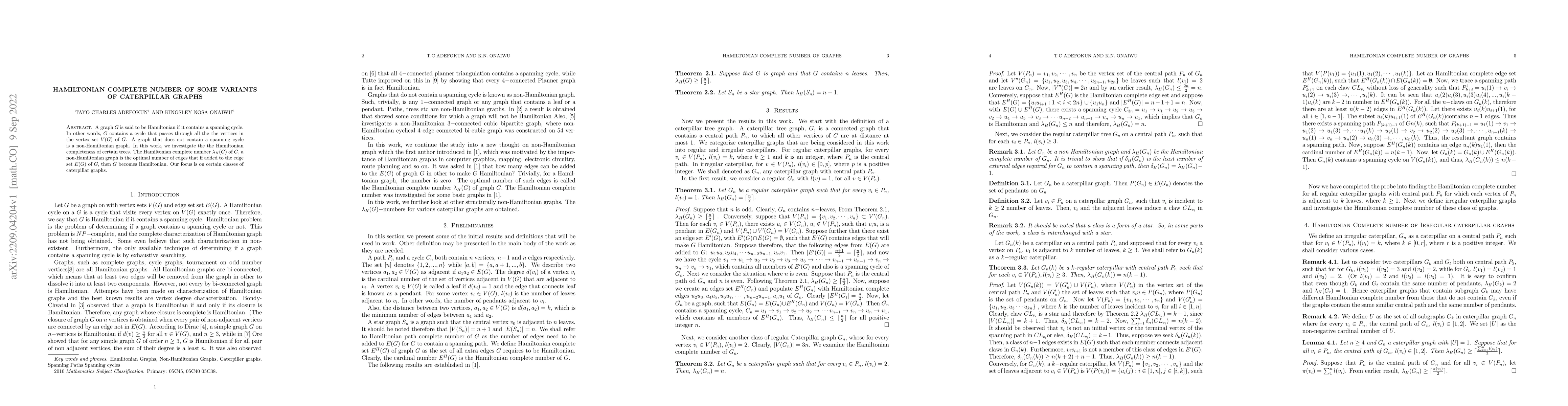 Thumbnail for Hamiltonian Complete Number of Some Variants of Caterpillar Graphs