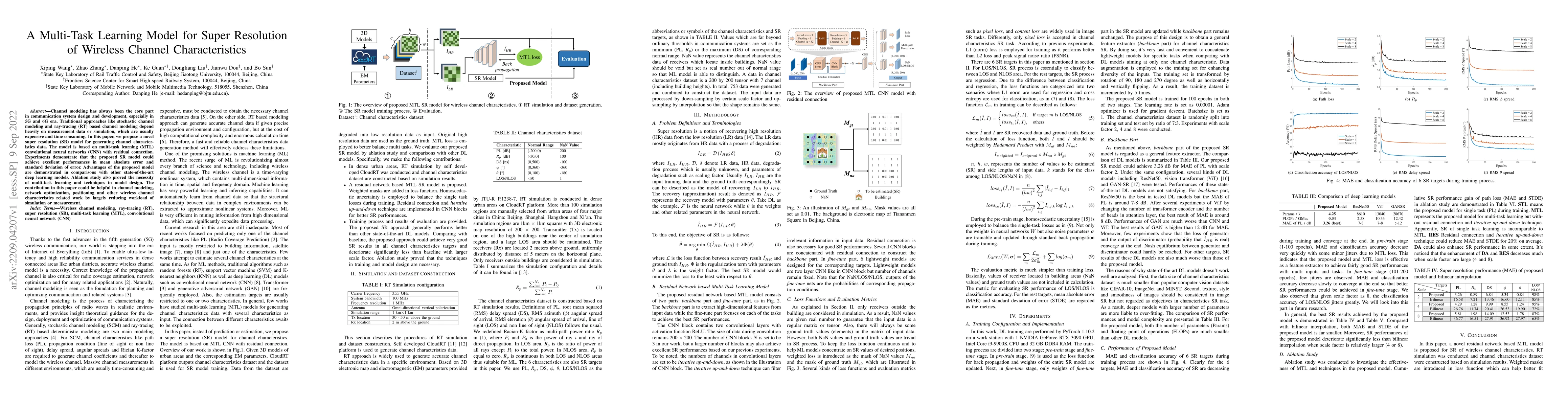 Thumbnail for A Multi-Task Learning Model for Super Resolution of Wireless Channel
  Characteristics