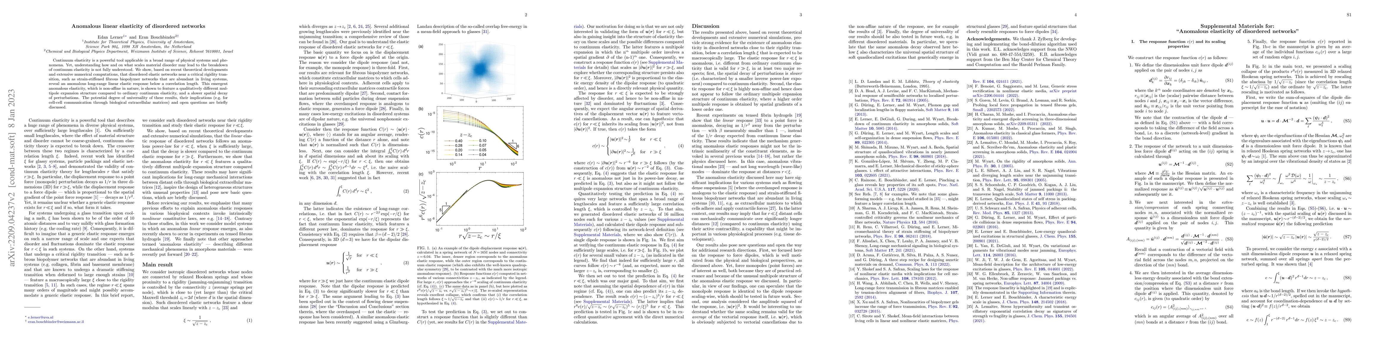 Thumbnail for Anomalous linear elasticity of disordered networks