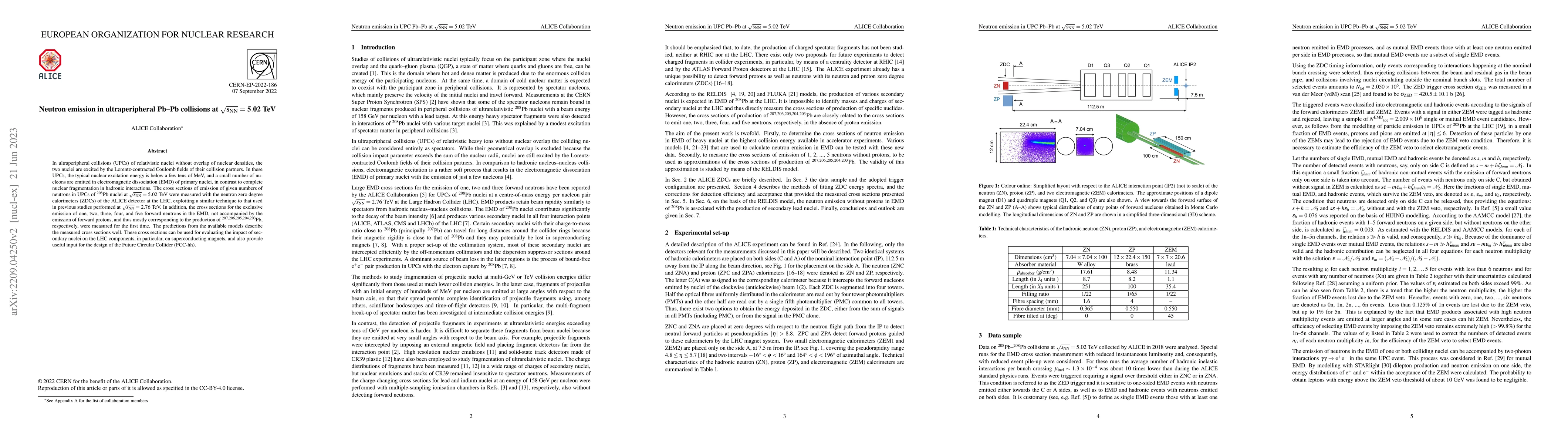 Thumbnail for Neutron emission in ultraperipheral Pb-Pb collisions at
  $\sqrt{s_{\mathrm{NN}}} = 5.02$ TeV