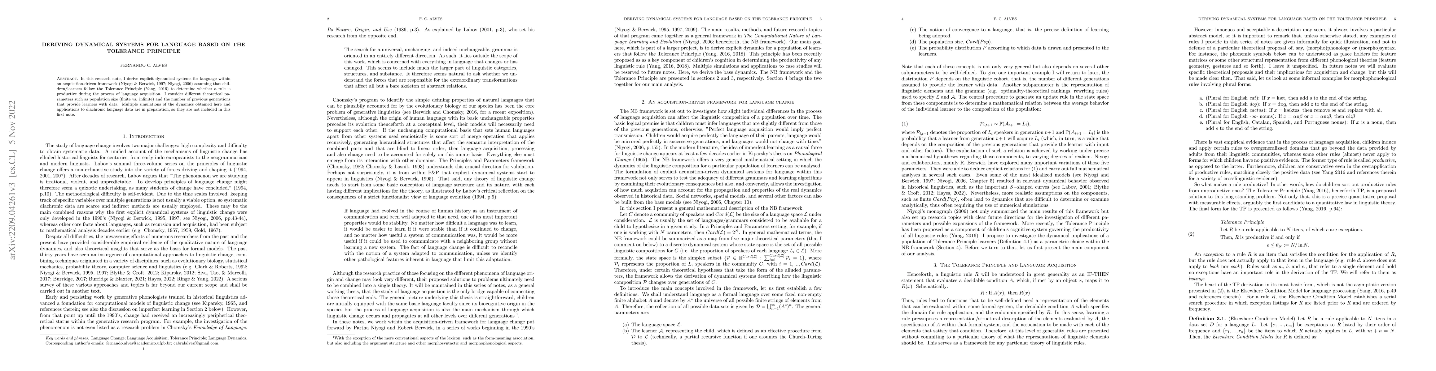 Thumbnail for Deriving dynamical systems for language based on the Tolerance Principle