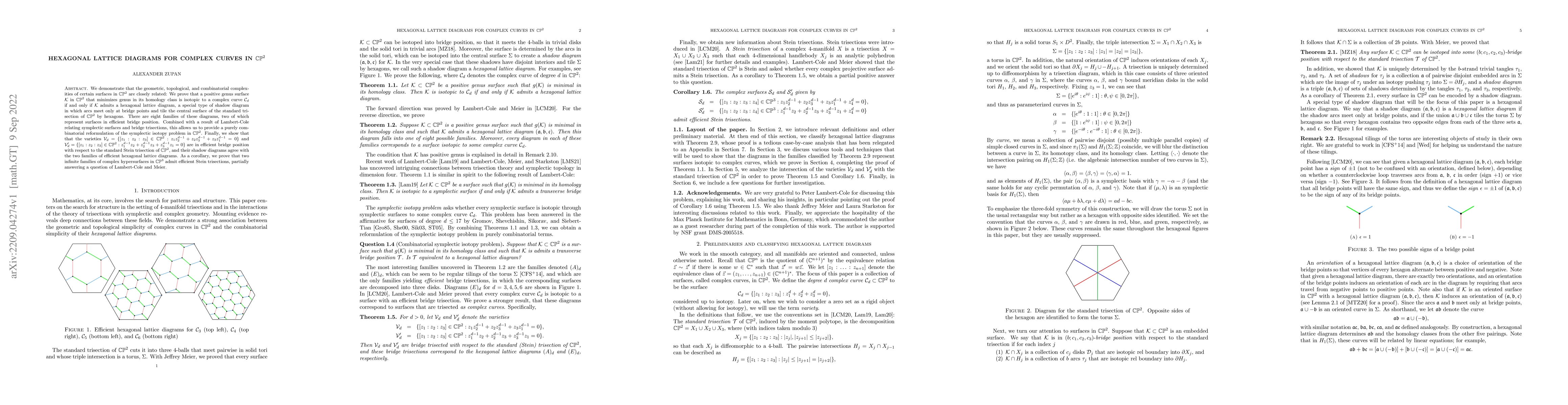 Thumbnail for Hexagonal lattice diagrams for complex curves in $\mathbb{CP}^2$