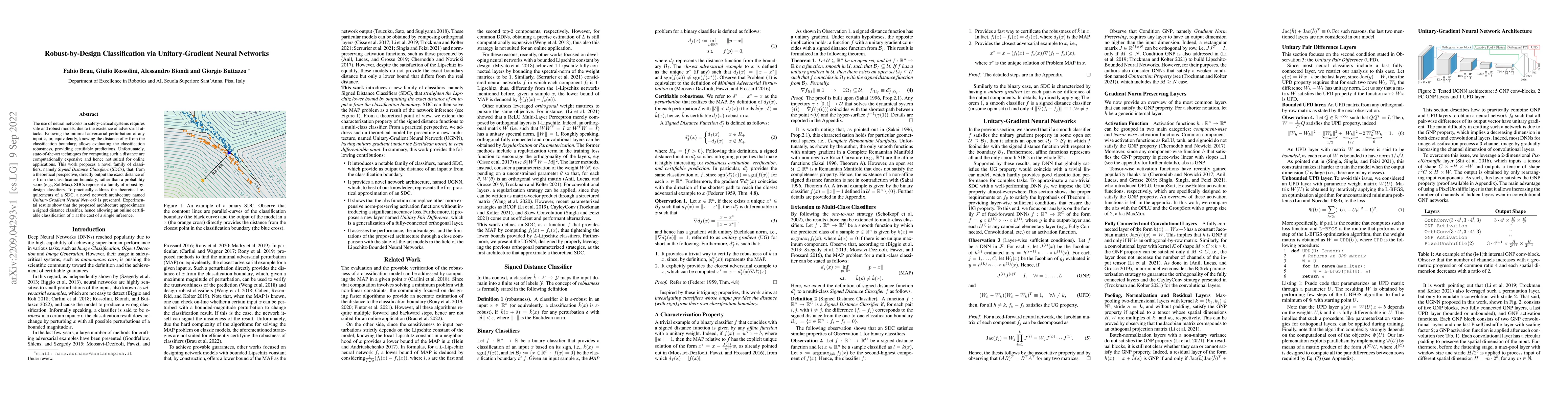 Thumbnail for Robust-by-Design Classification via Unitary-Gradient Neural Networks