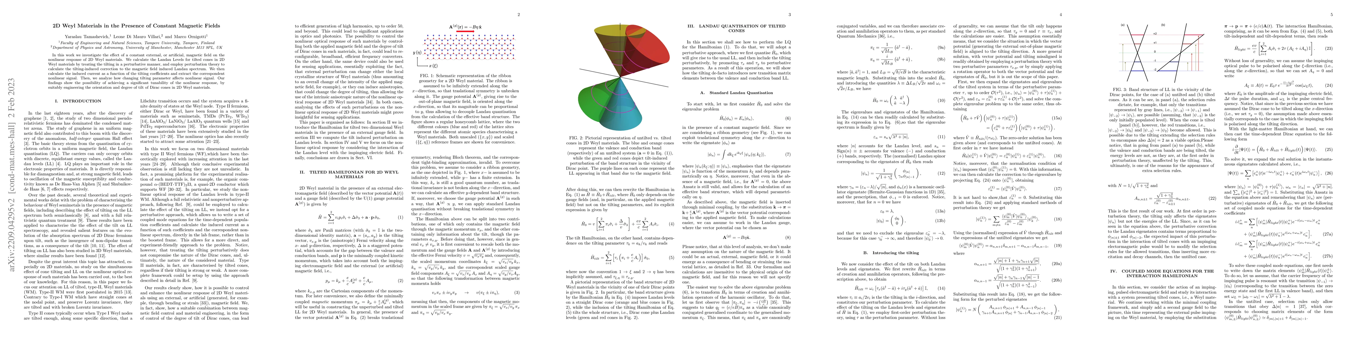 Thumbnail for 2D Weyl Materials in the Presence of Constant Magnetic Fields