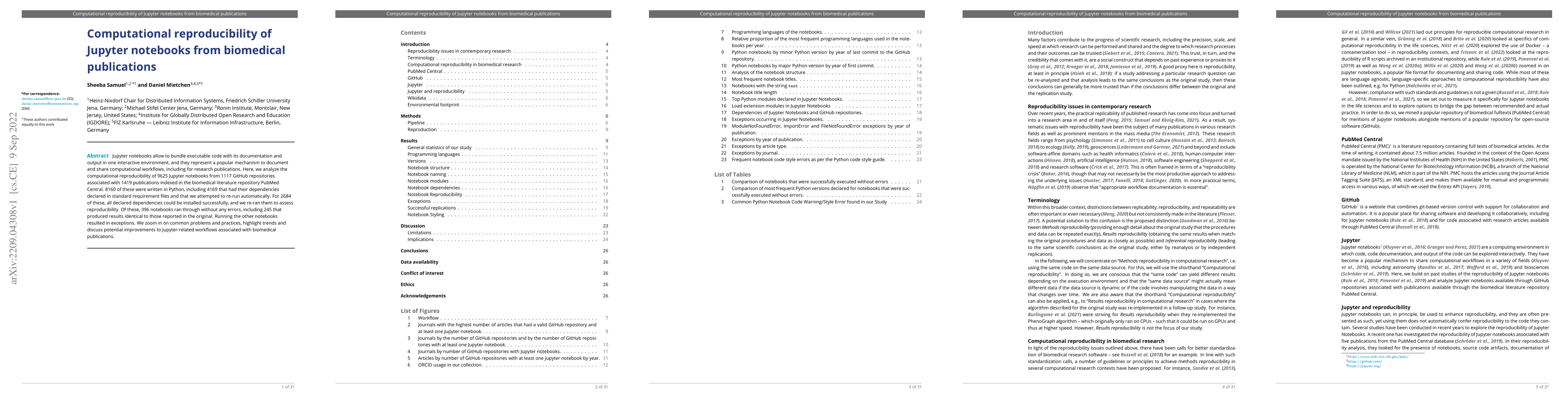 Thumbnail for Computational reproducibility of Jupyter notebooks from biomedical
  publications