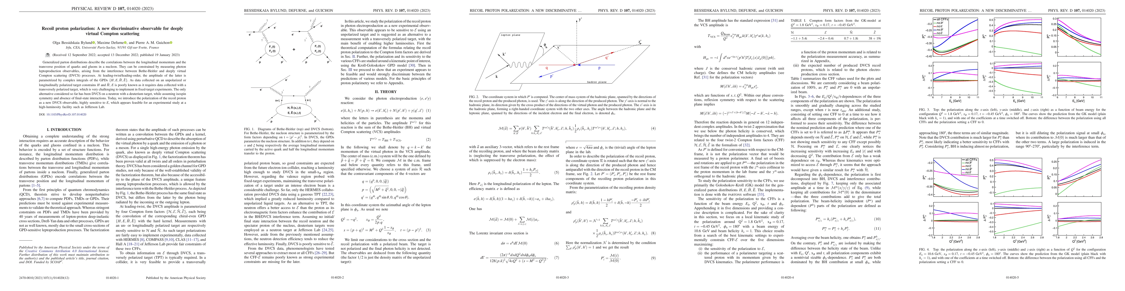 Thumbnail for The Recoil Proton Polarization: a new discriminative DVCS observable